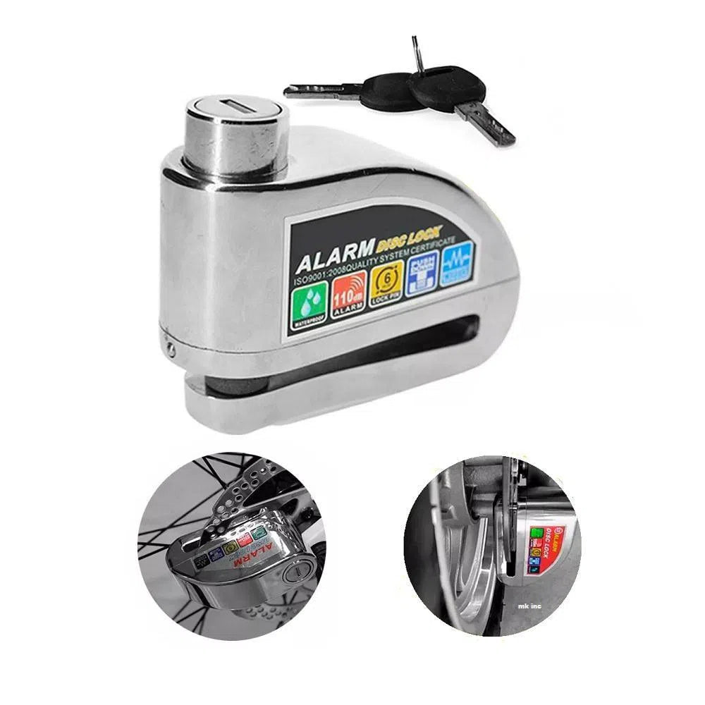 Candado Para Moto con Alarma Freno Disco Bicicleta