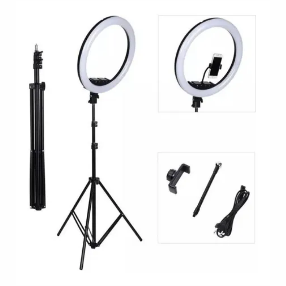 Aro De Luz 26 Cm Led Cálido Con Trípode Profesional 2 Mts