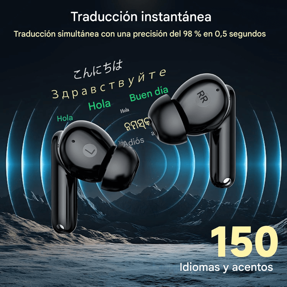 Audífonos Traductores Idiomas Inteligentes Bluetooth Portátil