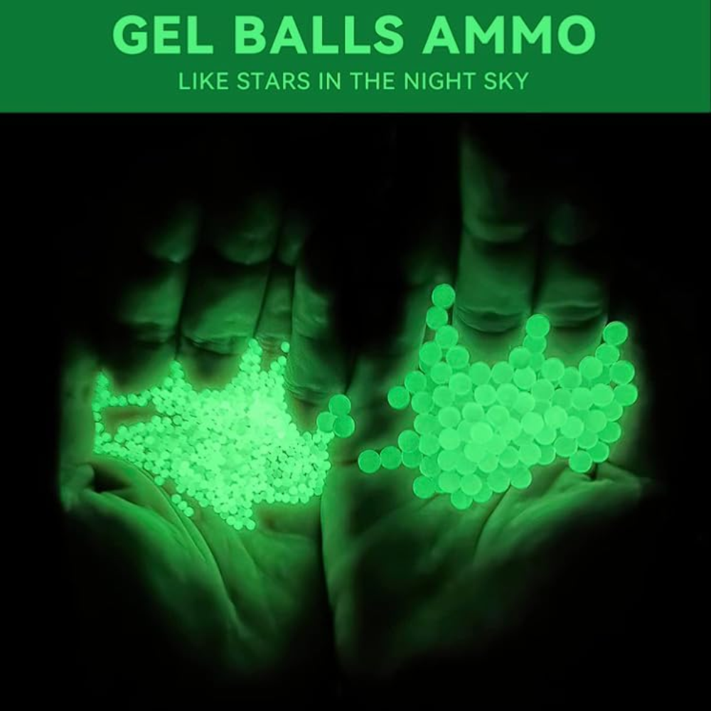 10000 Balas Neon Fluorescente Hidrogel Orbeez Para Pistola