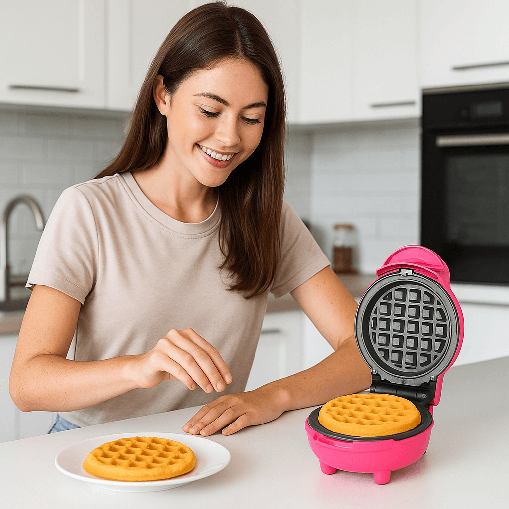 Mini Waflera Donera Crepes Corazones 4 En 1 Antiadherente
