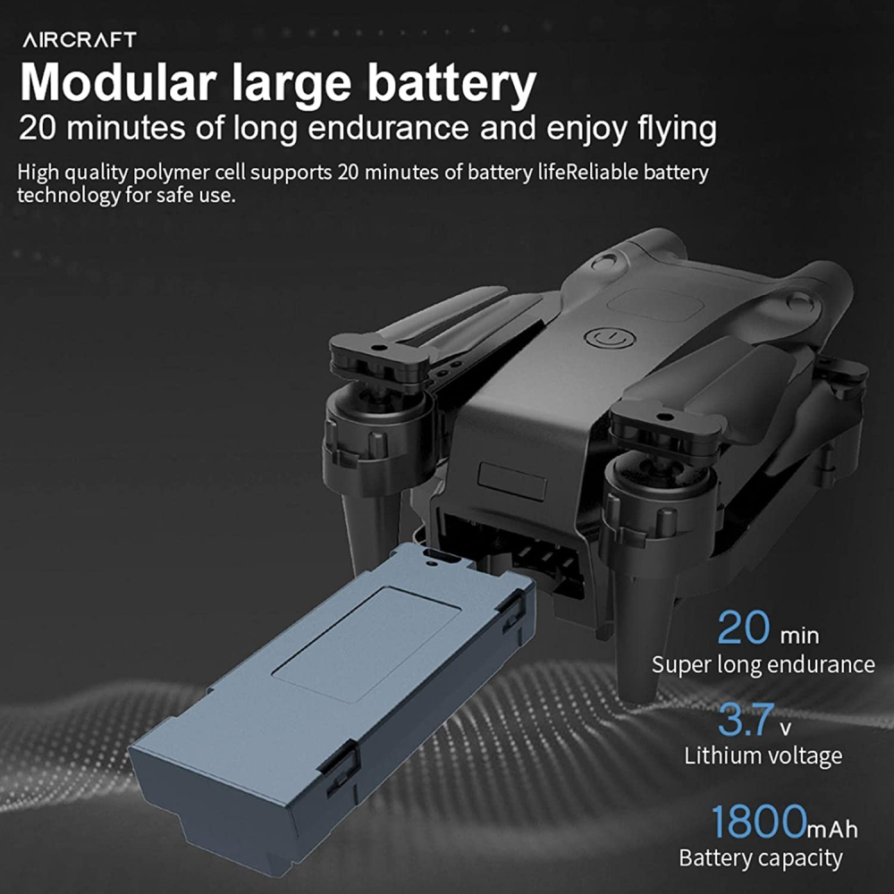 Drone Wifi Con Cámara Doble Estuche F195 Estabilizador Vuelo