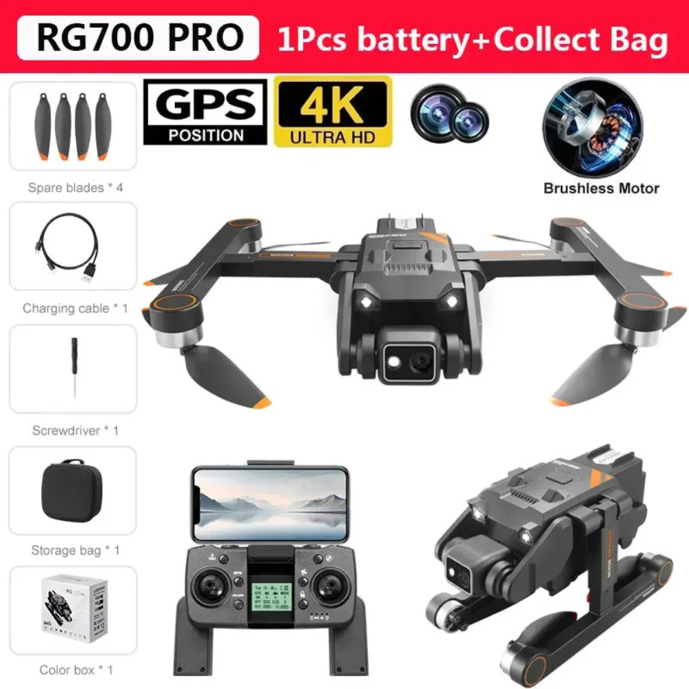 Drone Profesional Gps Rg700 Pro Motor Brushless Estuche