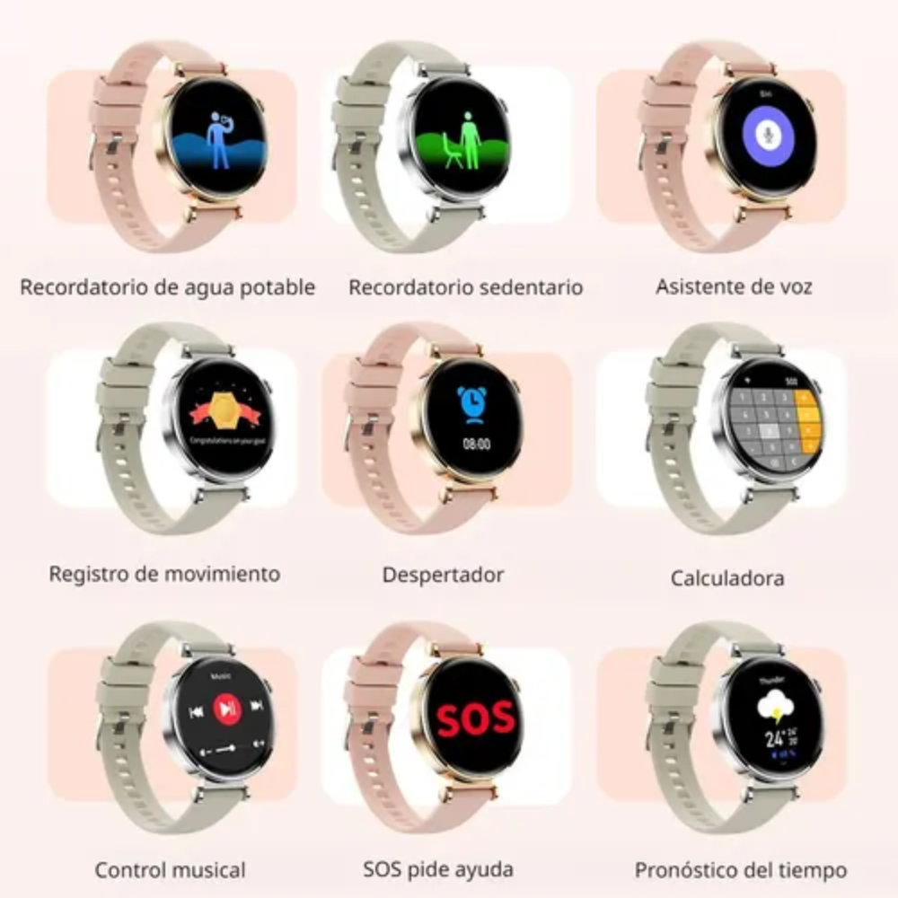 Reloj Inteligente Para Mujer Smartwatch Llamadas Gt4 Mini