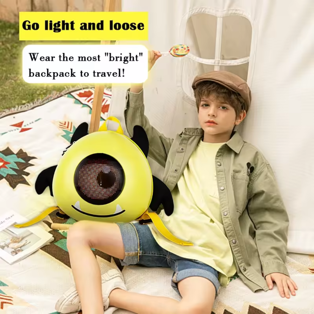 🎒✨Maleta Para Niños Con Pantalla Led Monsters In + Power Bank🌈