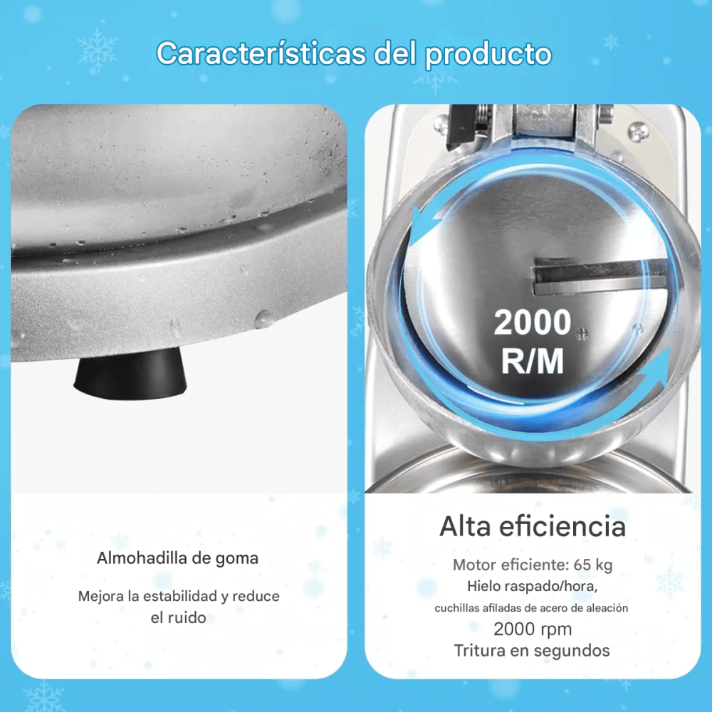 Maquina Trituradora Picadora Hielo Electrica Uso Comercial
