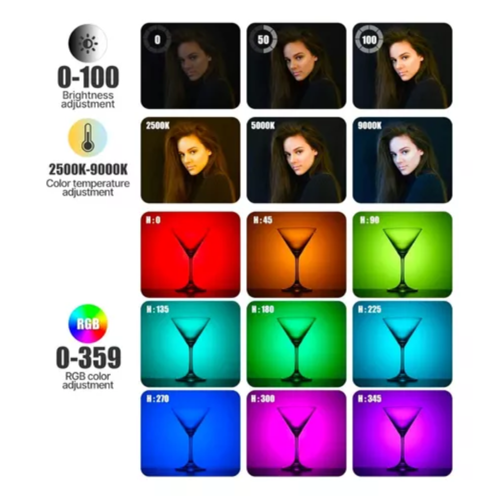 Mini Lampara Para Celular Led Rgb Recargable Con Tripode N69