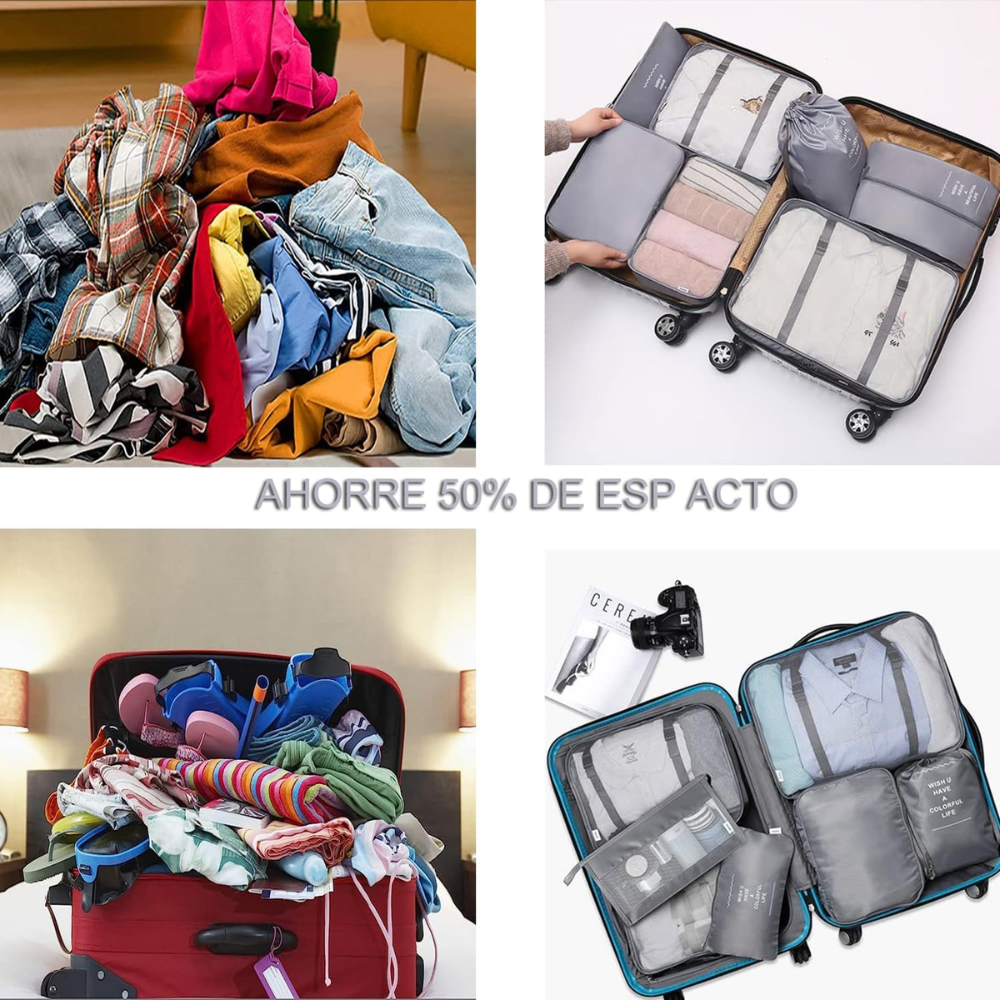 🧳✨Organizador De Ropa Para Viaje O Maleta Kit De 10 Unidades🌟🎒