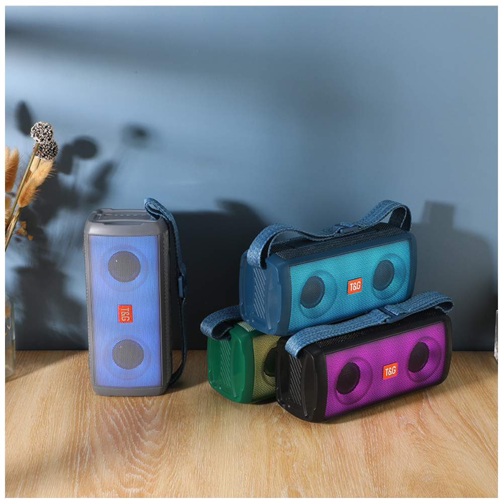 Parlante Bluetooth Altavoz Portatil Tg-345 Tws Luces Led 10w