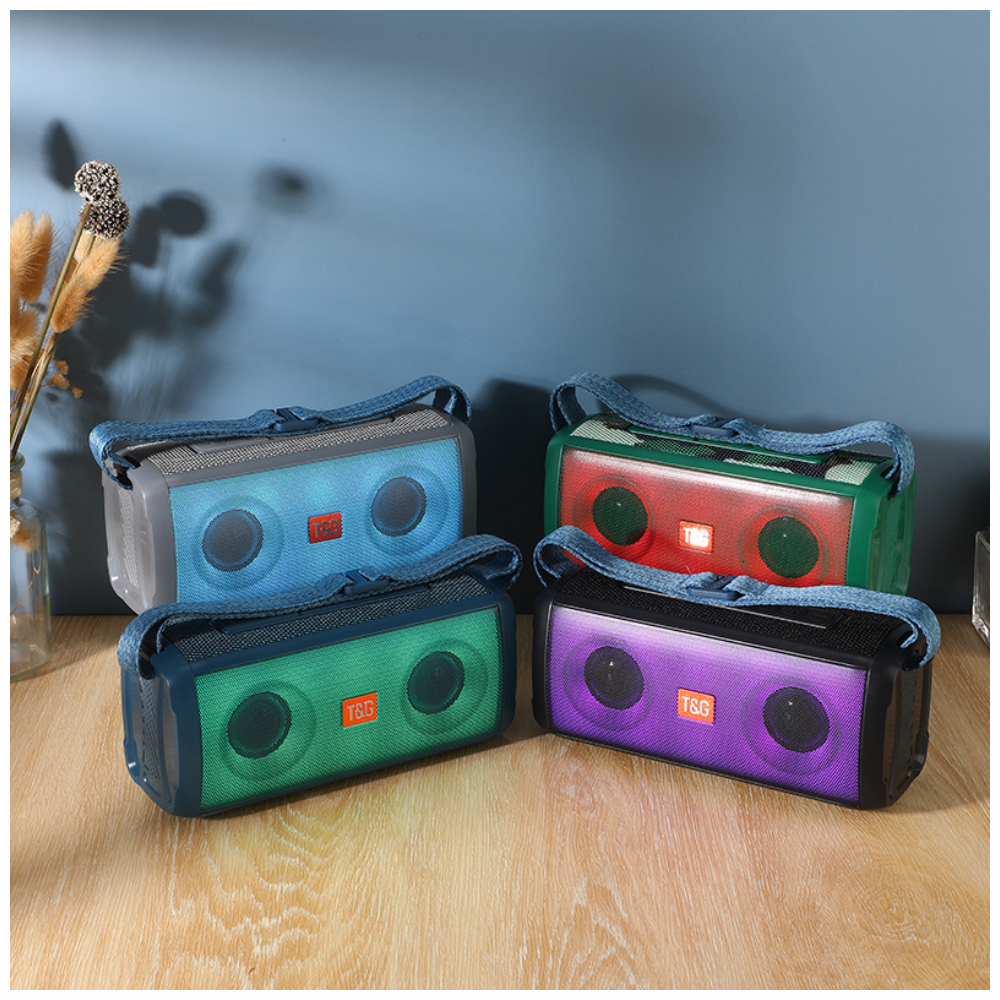Parlante Bluetooth Altavoz Portatil Tg-345 Tws Luces Led 10w