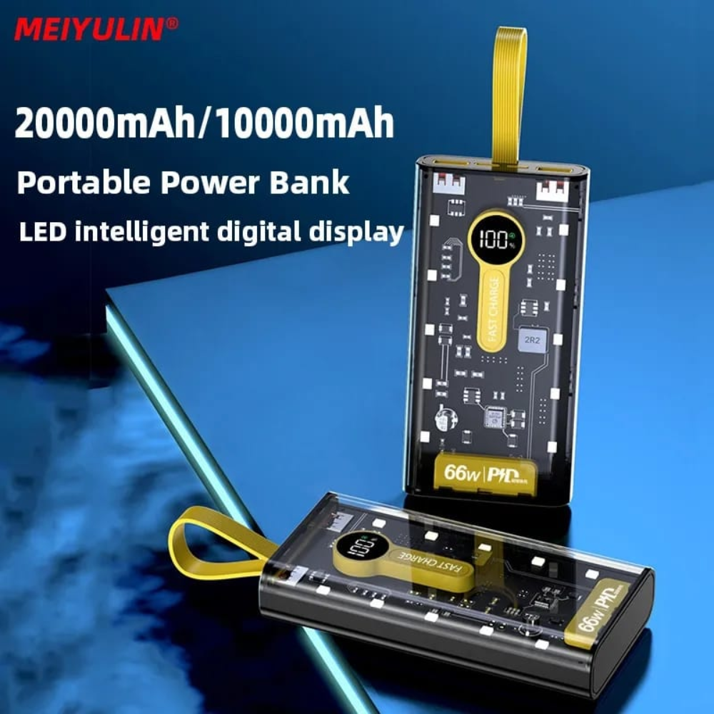Power Bank 20000mah Multipuertos Tipo Lighting V8 Luces Led