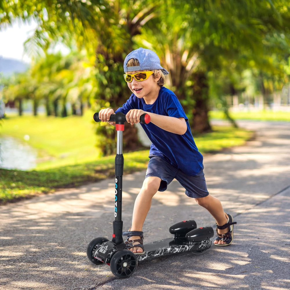 Patineta Scooter Con Humo Para Niños Bluetooth Luces Led