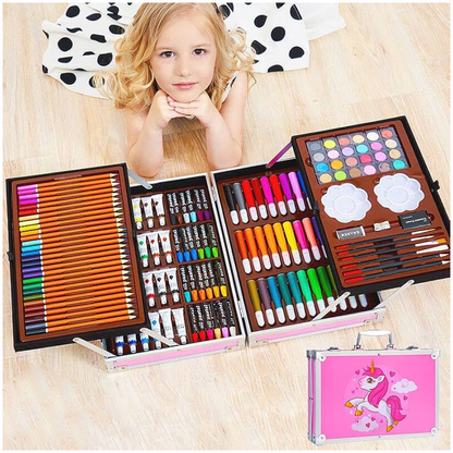 Set De Artes Profesional Para Niños Kit De Pintura 145 Pcs