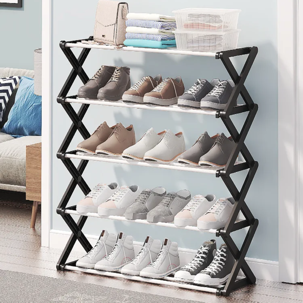 👟✨ Zapatero Organizador 10 Pares Desarmable X-shaped Rack🧼