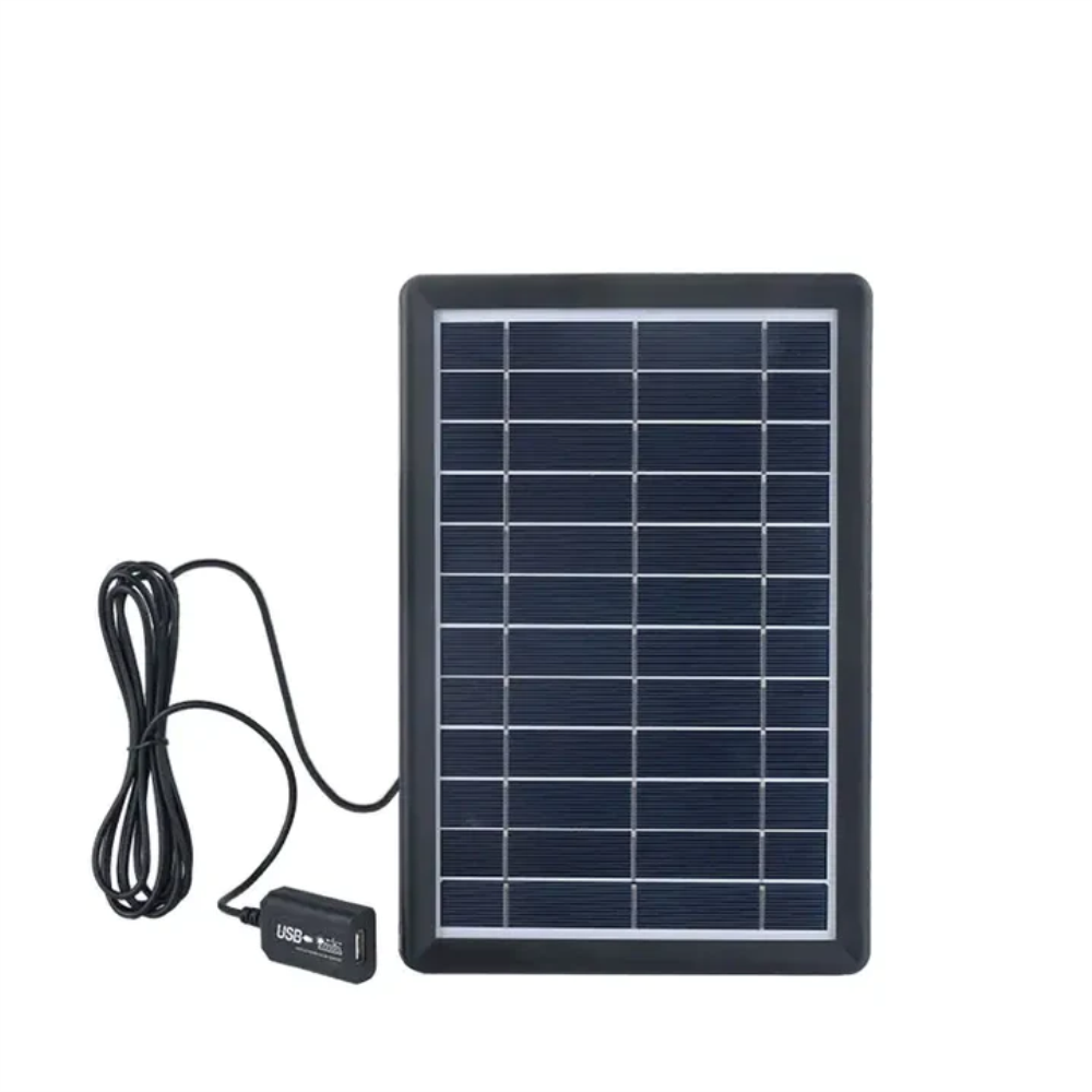 Ventilador Recargable Solar 6 En 1 Radio Fm Luz Led 8029