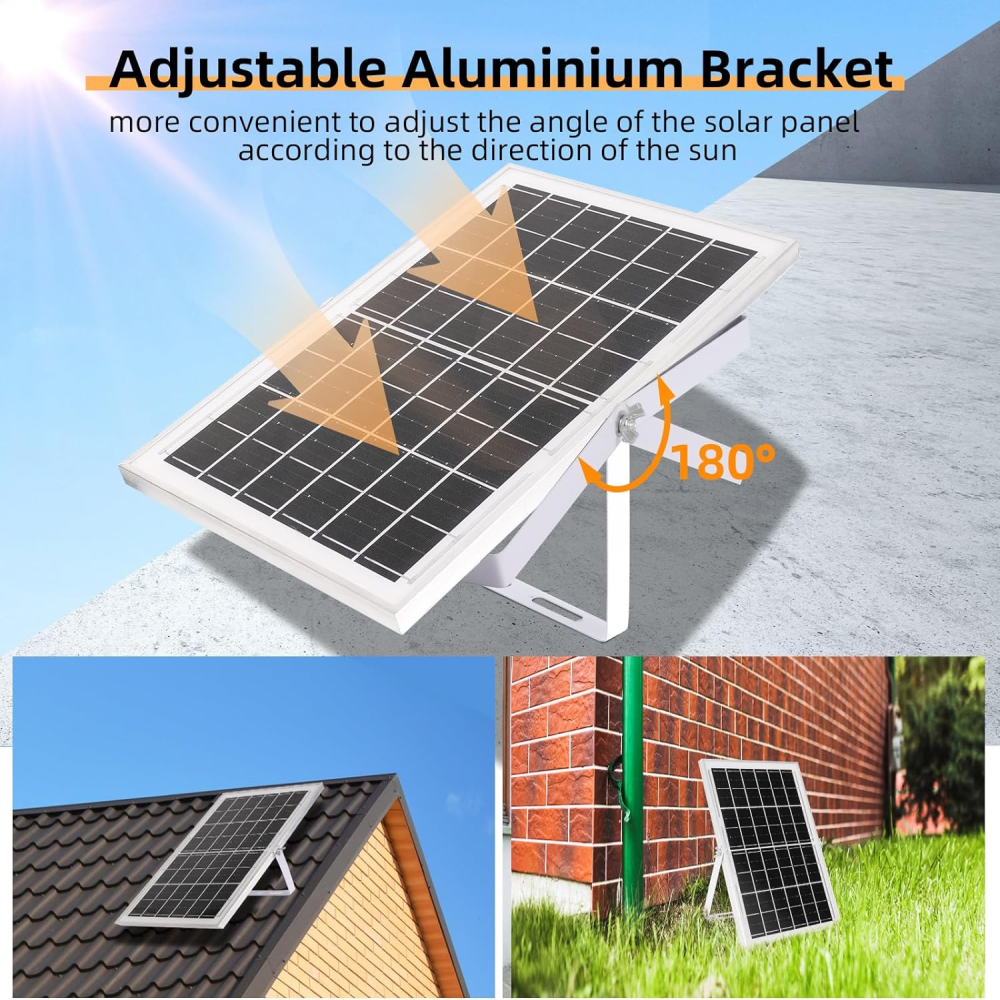 Ventilador Recargable Solar 6 En 1 Radio Fm Luz Led 8029
