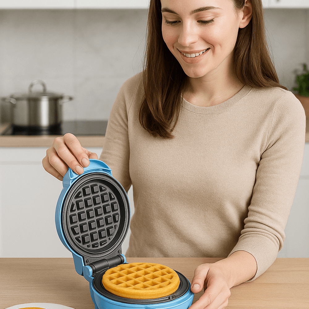 Mini Waflera Donera Crepes Corazones 4 En 1 Antiadherente