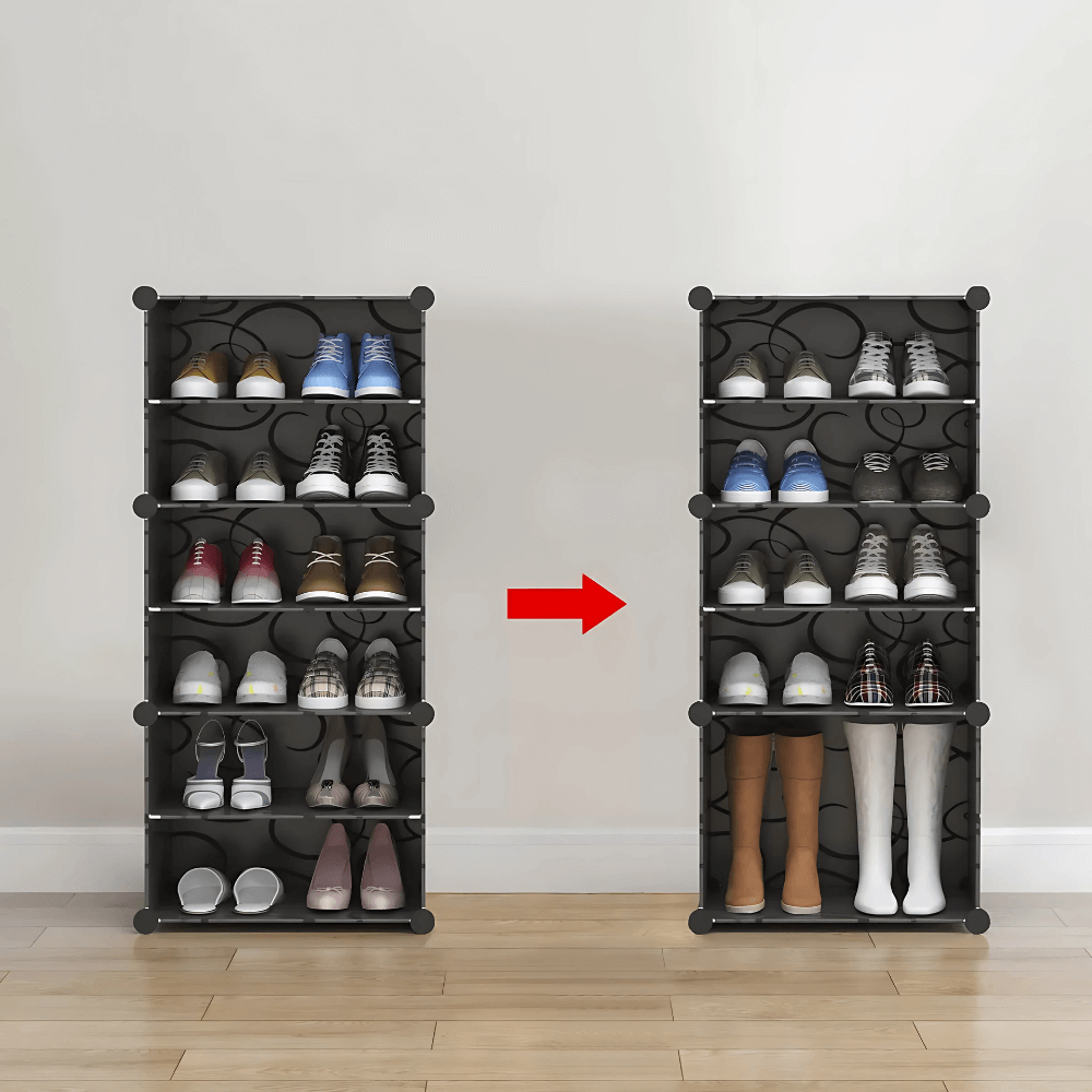 Zapatero Organizador 2 Filas Y 6 Pisos Estante Triangular