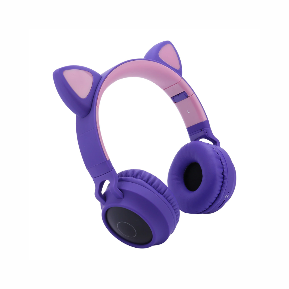 Audífonos Bluetooth Orejas De Gato Para Niños