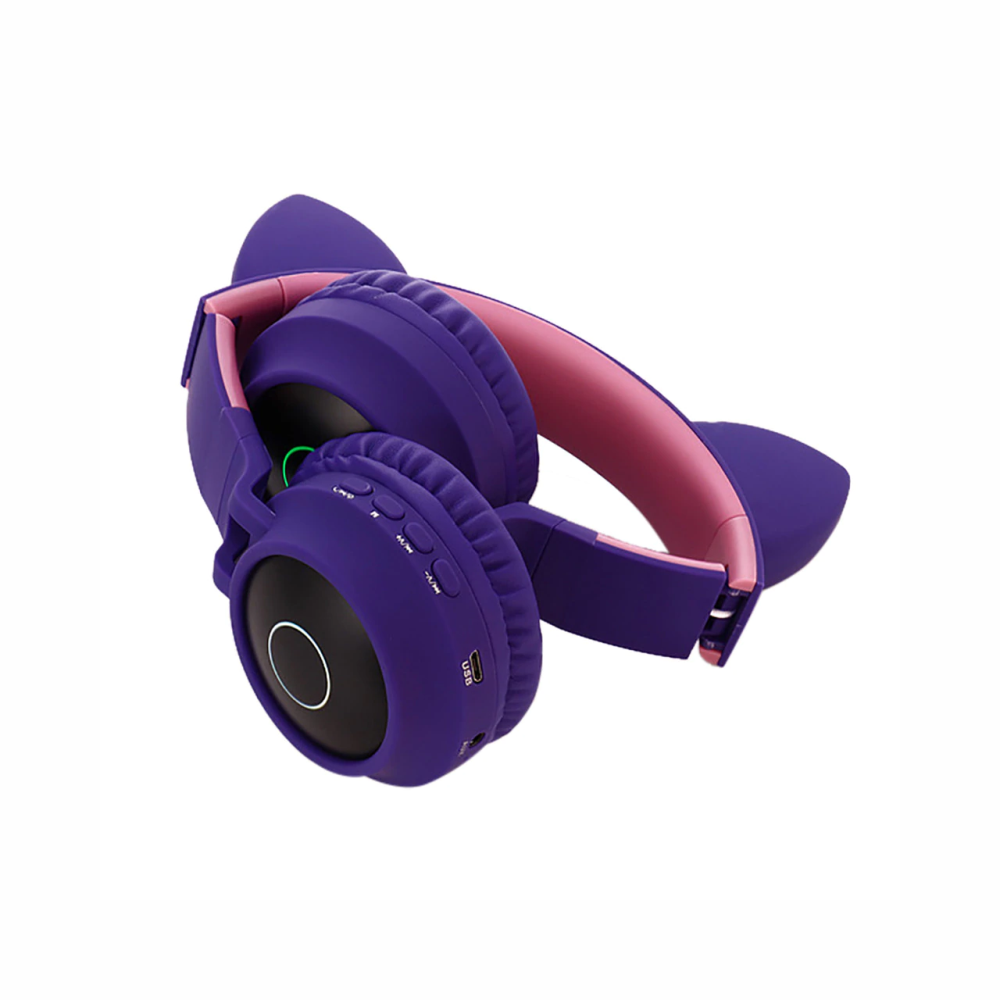 Audífonos Bluetooth Orejas De Gato Para Niños