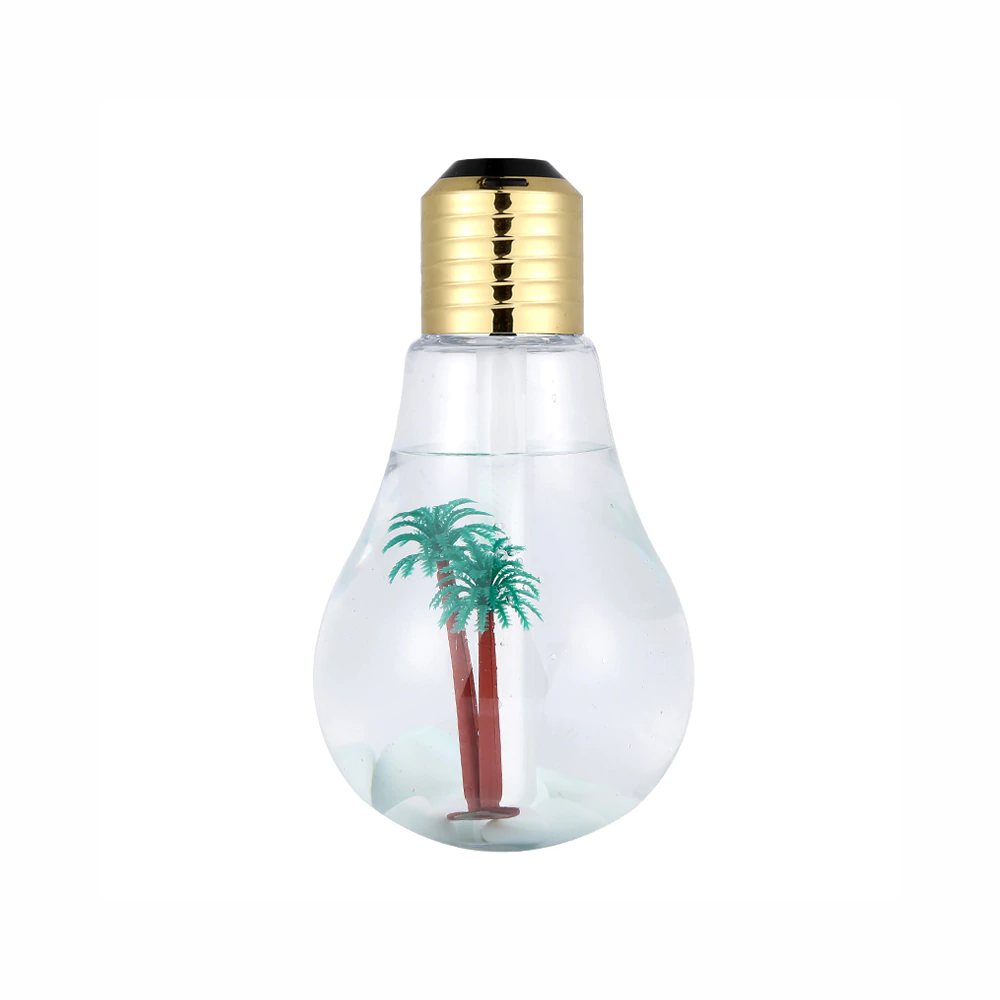 Humificador Led Ultrasónico Diseño Bombillo 400ml + Esencia