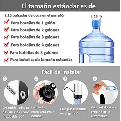 Filtro Dispensador De Agua Automático Recargable