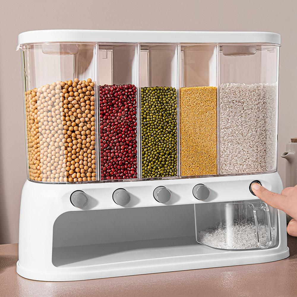 Dispensador De Alimentos Frutos Secos 5 Compartimientos