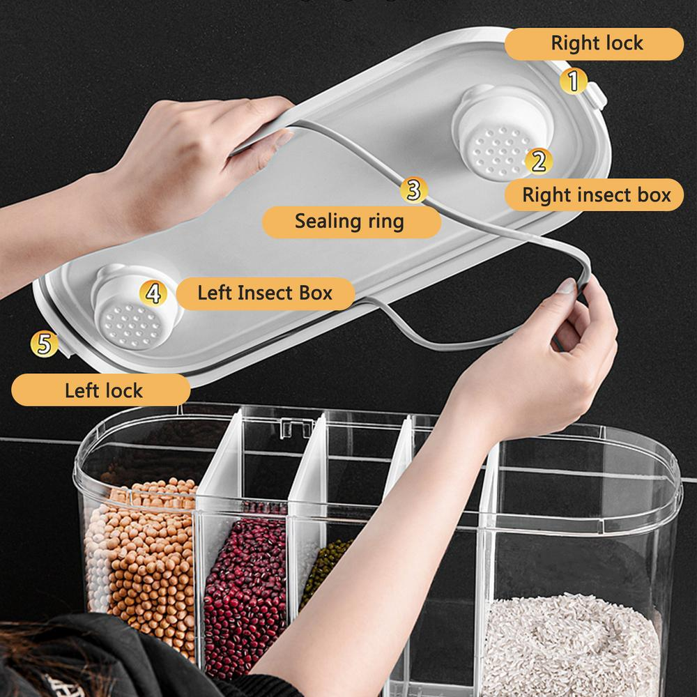 Dispensador De Alimentos Frutos Secos 5 Compartimientos