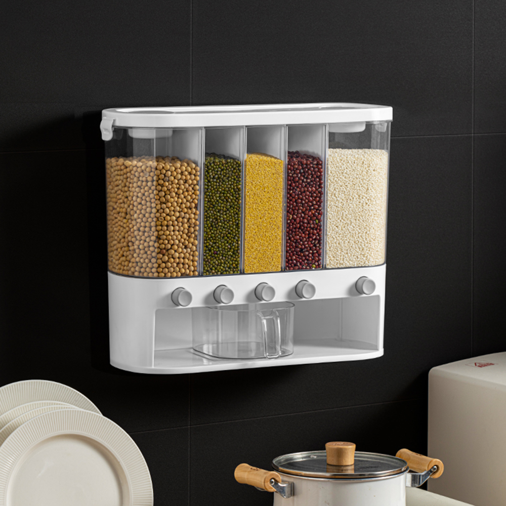 Dispensador De Alimentos Frutos Secos 5 Compartimientos