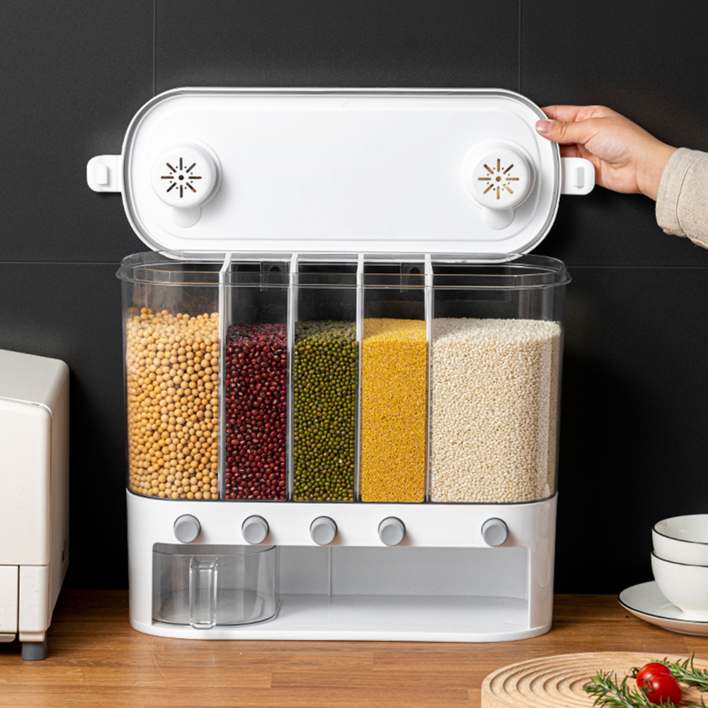 Dispensador De Alimentos Frutos Secos 5 Compartimientos