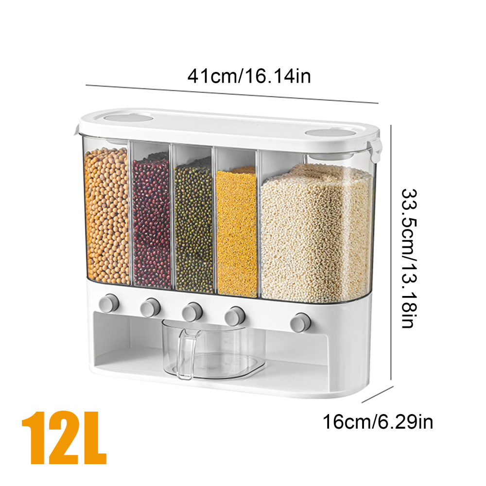 Dispensador De Alimentos Frutos Secos 5 Compartimientos