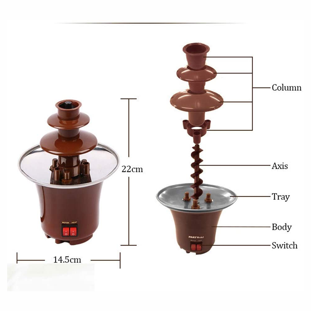 Fuente De Chocolate Mini De 3 Capas Fondue Fountain