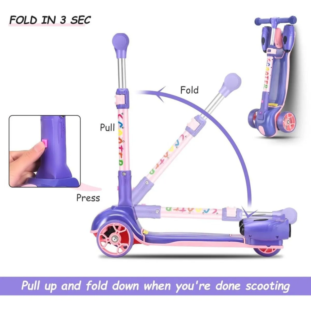 Patineta Scooter Para Niños Burbujas Bluetooth Led Music
