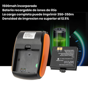 Impresora Térmica Portátil Recargable Bluetooth Con Rollo