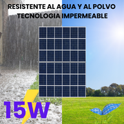 Panel Solar De Bateria Integrada Recargable Carga Rápida 15w