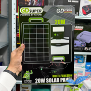 Panel Solar De Bateria Interna Recargable 2400mah 20w Gd120