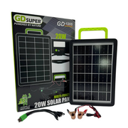 Panel Solar De Bateria Interna Recargable 2400mah 20w Gd120