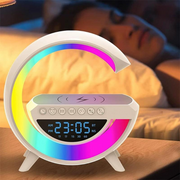 Despertador Digital Estación De Carga Inalámbrico Rgb Reloj Genérico