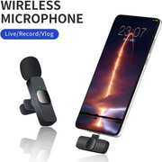 Micrófono Inalámbrico 2 E 1 Solapa Celulares Tipo C Y iPhone