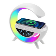 Despertador Digital Estación De Carga Inalámbrico Rgb Reloj Genérico