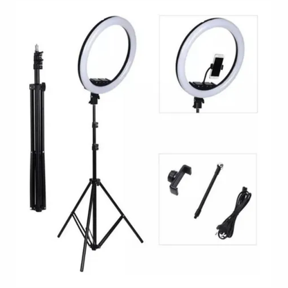 Aro De Luz 26 Cm Led Cálido Con Trípode Profesional 2 Mts
