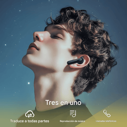Audífonos Traductores Idiomas Inteligentes Bluetooth Portátil