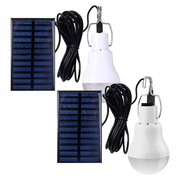 Bombillo Led Con Panel Solar 10w Recargable Pack 2 Unidades