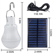 Bombillo Led Con Panel Solar 10w Recargable Pack 2 Unidades