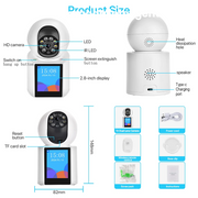 Camara De Seguridad Wifi Video Llamada Con Pantalla Icsee