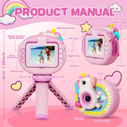 Camara Digital Lente Abatible Selfie Para Niños Sd32 Tripode