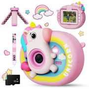 Camara Digital Lente Abatible Selfie Para Niños Sd32 Tripode