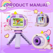 Camara Digital Lente Abatible Selfie Para Niños Sd32 Tripode