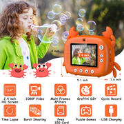 Cámara Instantánea Para Niños Doble Lente Hd 3 Rollos + Sd32