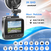 Camara Para Carro Con Gps Wifi Sensor 24/7 2k Pantalla Lcd